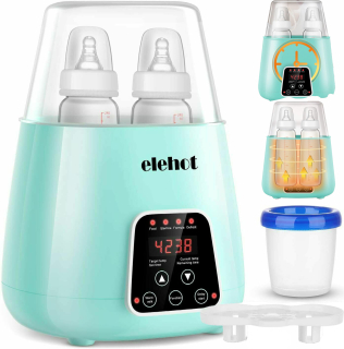 OHRIEVAČ MLIEKA STERILIZÁTOR FĽAŠIE ELEHOT 5v1 LCD ČASOVAČ